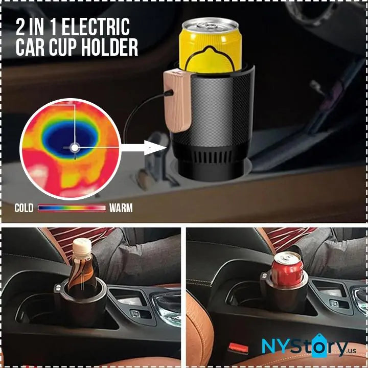 DualTemp Car Cup Holder - Instant Hot & Cold Beverage Control