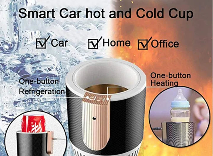 DualTemp Car Cup Holder - Instant Hot & Cold Beverage Control