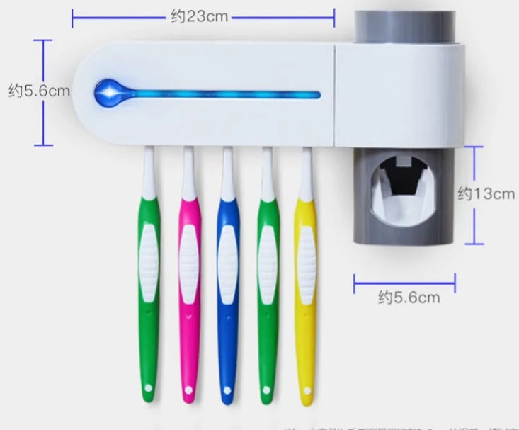 UV Light Toothbrush Holder And Toothpaste Dispenser