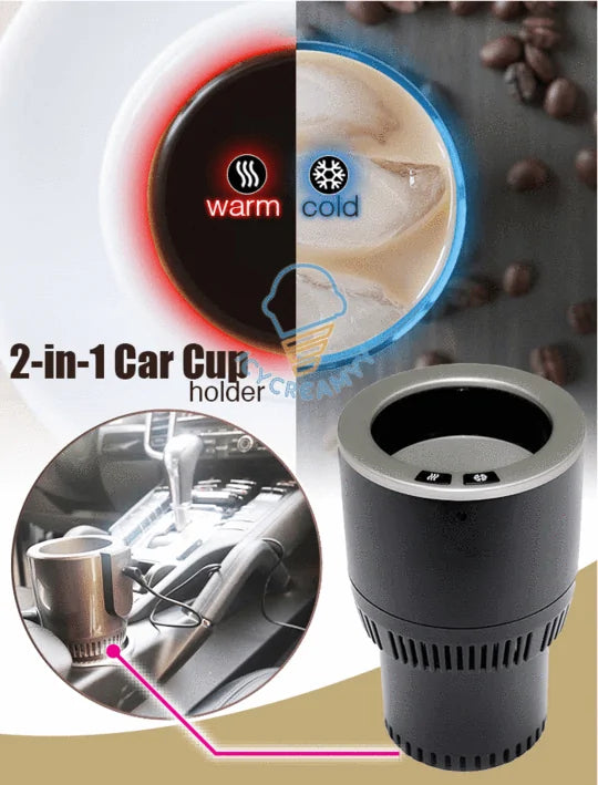 DualTemp Car Cup Holder - Instant Hot & Cold Beverage Control